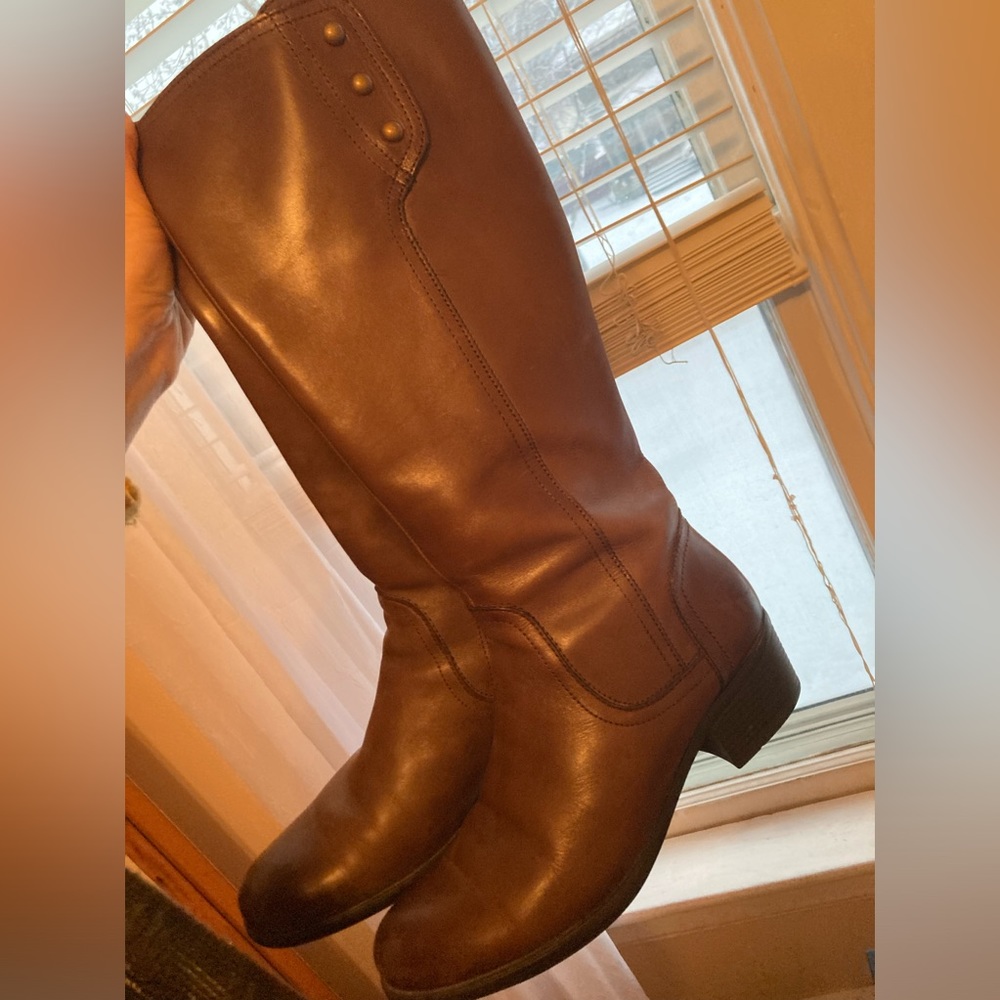 Bussola leather tall brown boots (Antwerpen) (EUR size 39; US 9). - Picture 2 of 12